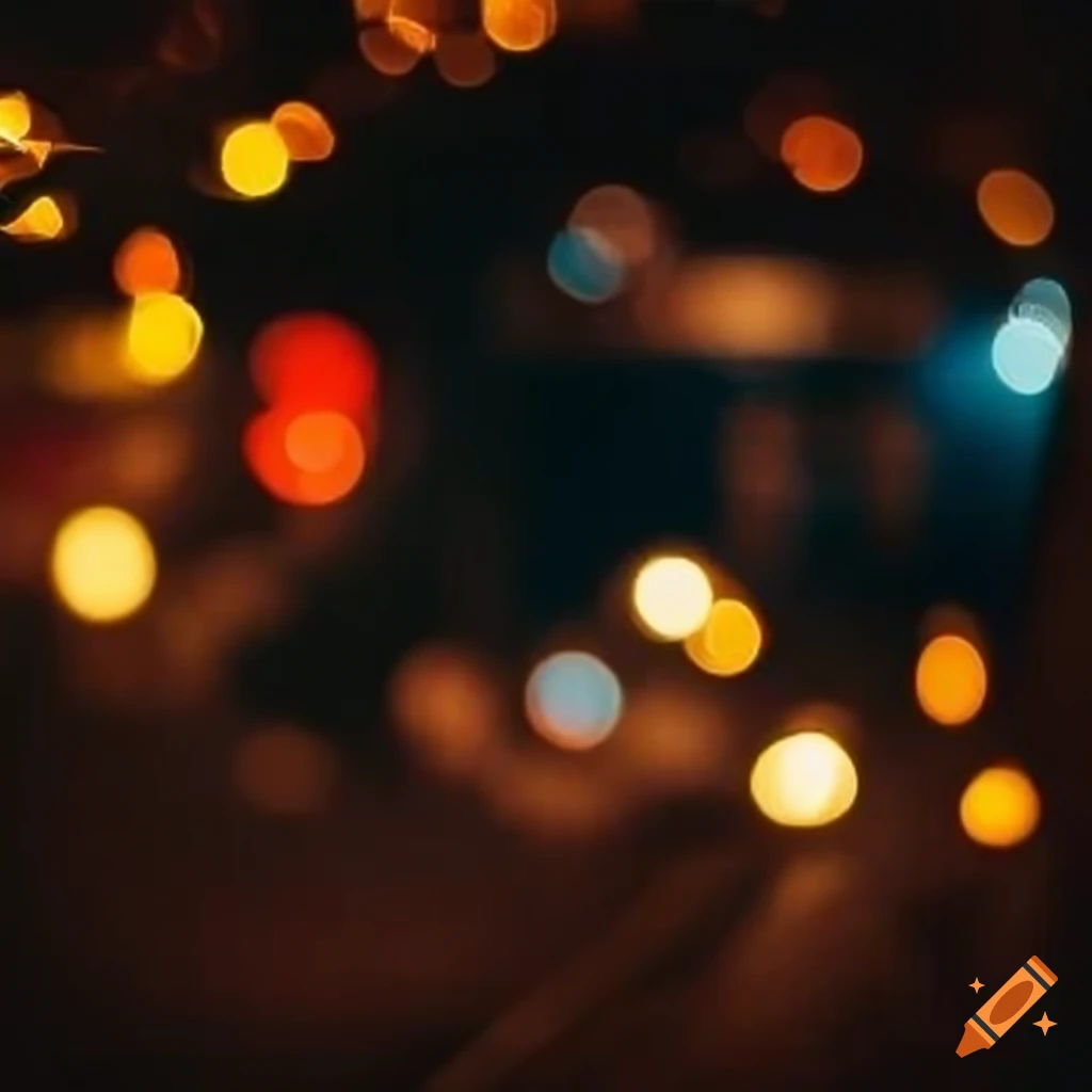 Guiguette scene with garland lightbulb