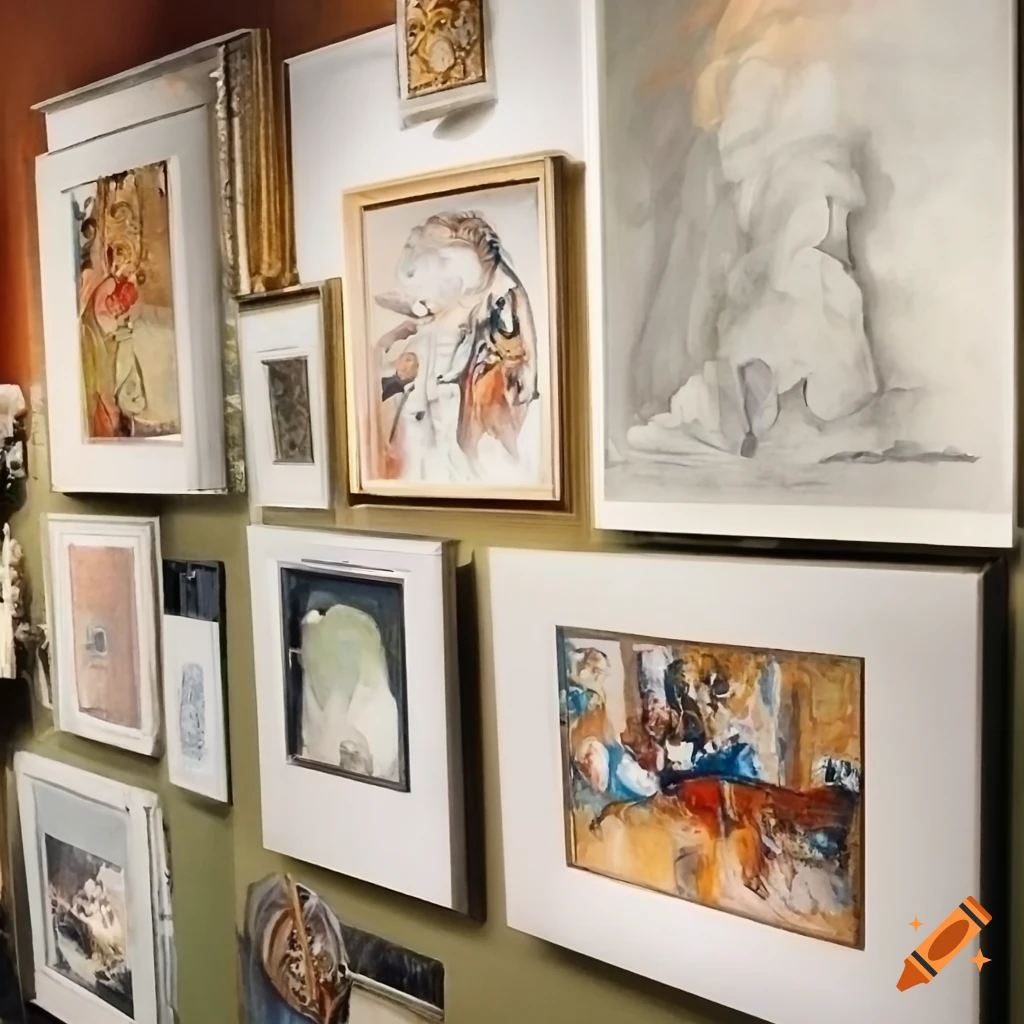 Elegant art gallery showcasing various artwork