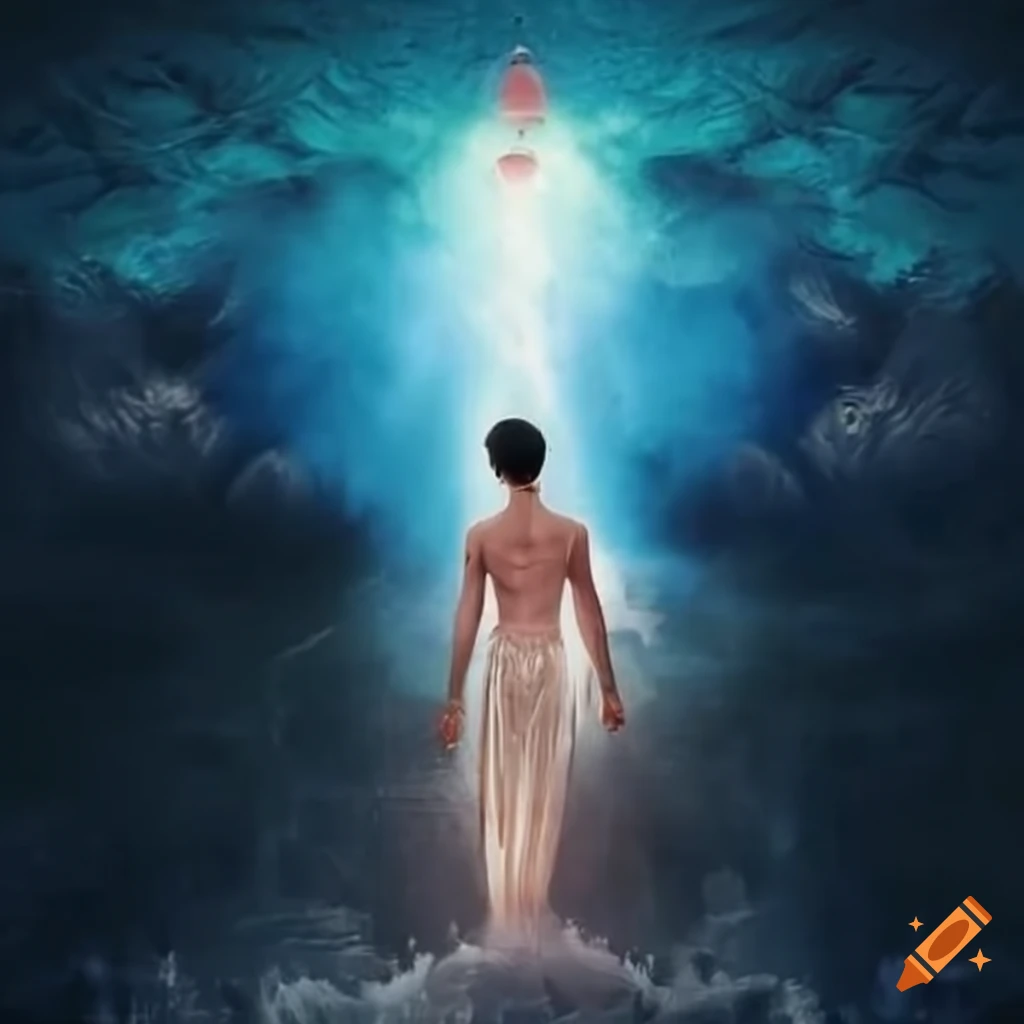 Man ascending to heaven