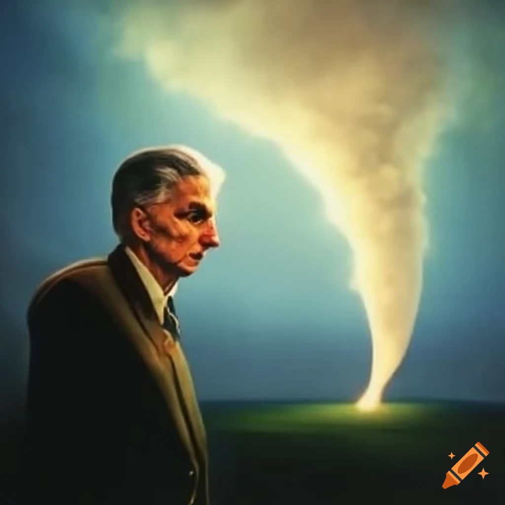 Ralph Nader riding a tornado