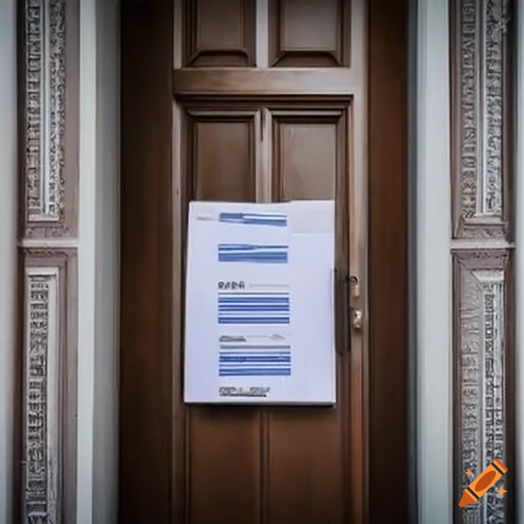 Voting information on an entrance door