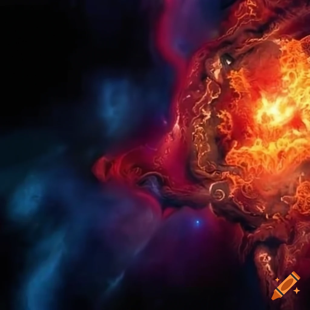 Fractal depiction of a powerful deity with super abilities
