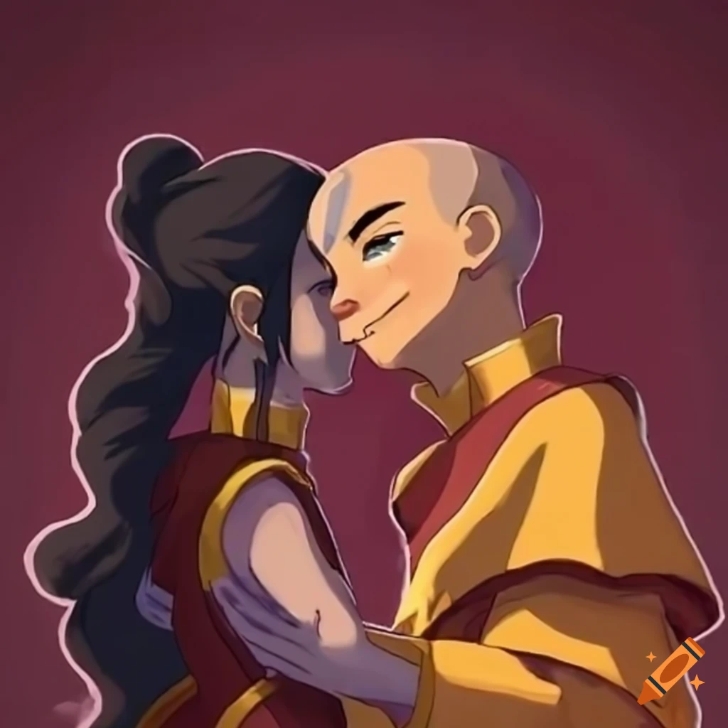 Genre art of Ketra and kissing angel in Avatar: The Last Airbender