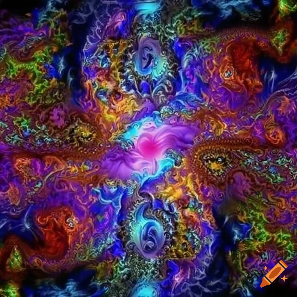 Fractal depiction of a powerful deity with super abilities