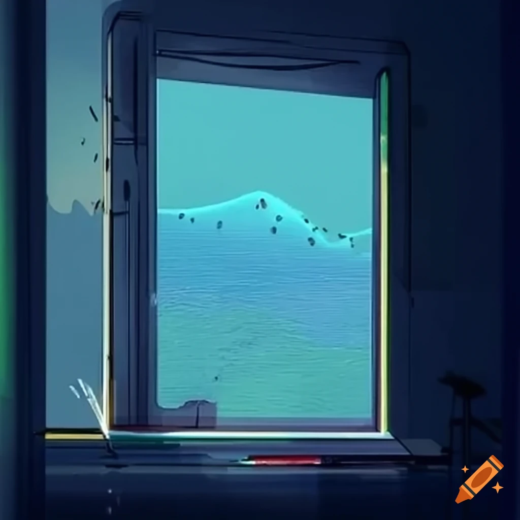 Technical sketch of a smart window with Ai and sensing technologies for sunlight adjustment