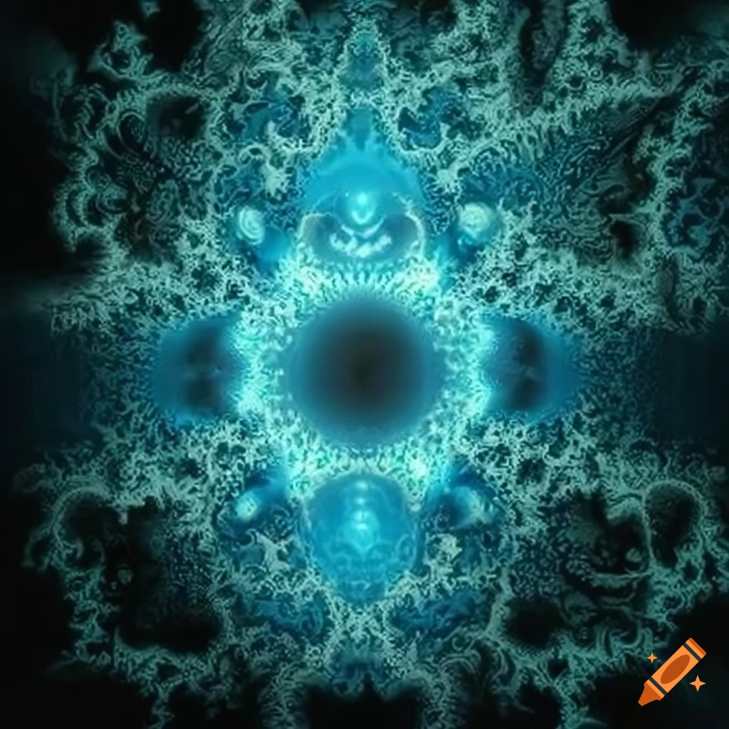 Fractal depiction of a powerful deity with super abilities