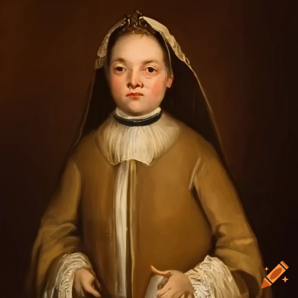 Portrait of a pilgrim in colonial attire with a determined expression