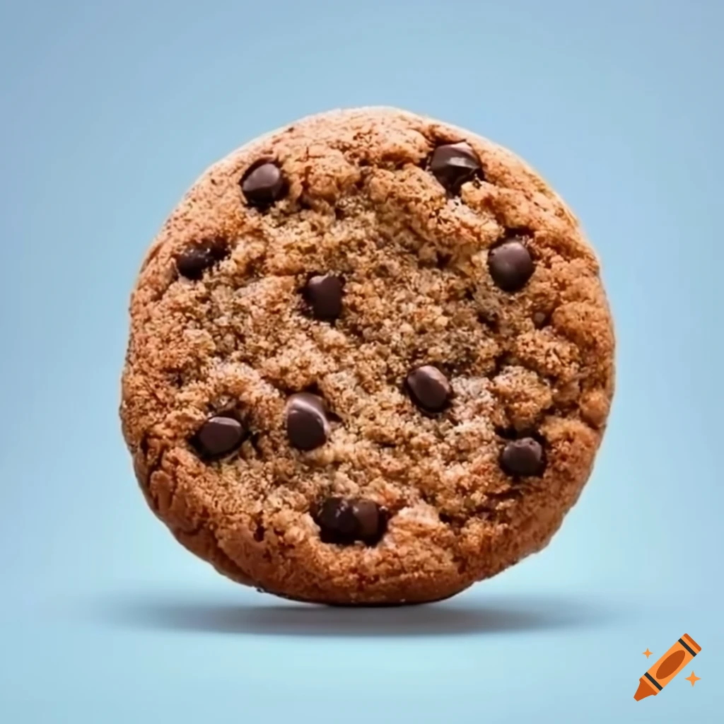 Delicious quinoa-based cookie with chocolate chips and powdered sugar