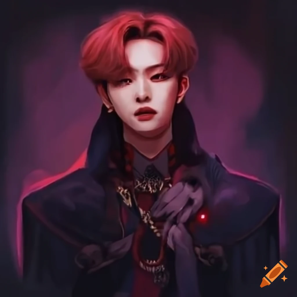 Stray kids in a vampire castle setting
