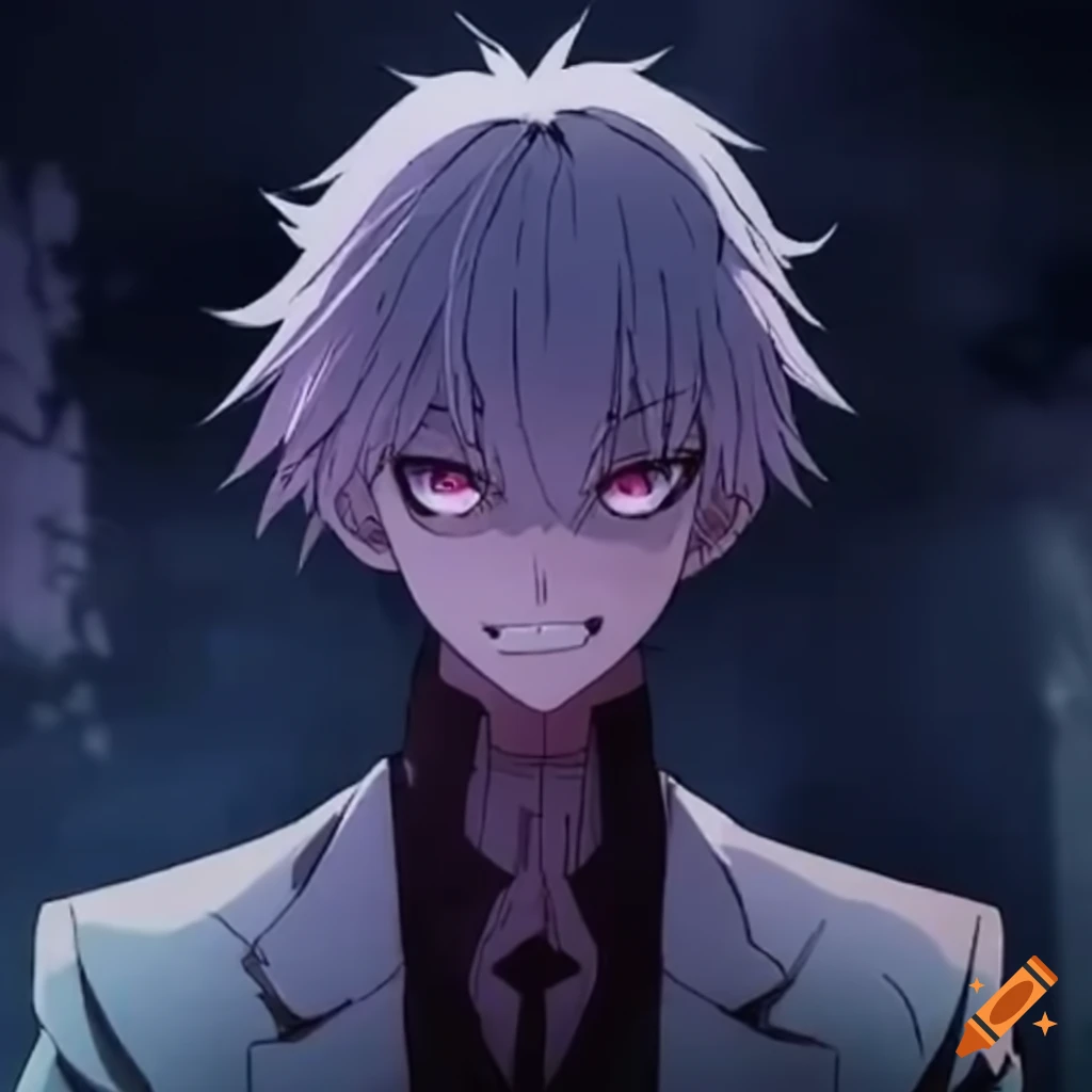 Anime villain characters with evil smirks and hand gestures on Craiyon, image size:1024x1024