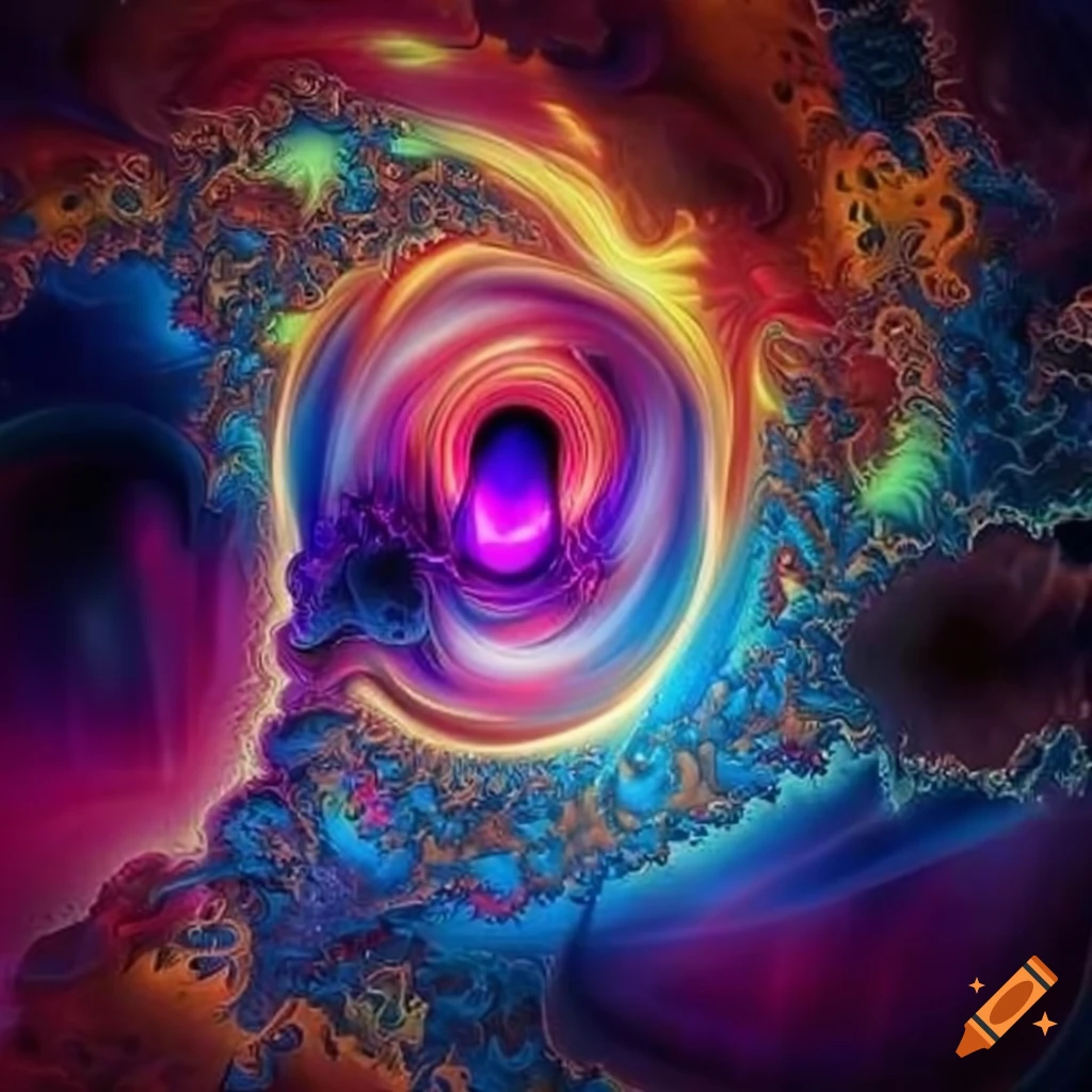 Fractal depiction of a powerful deity with super abilities