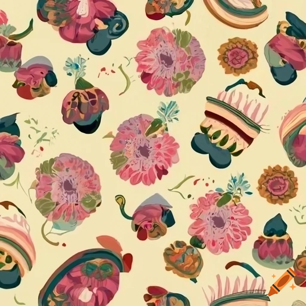Seamless cottagecore pattern