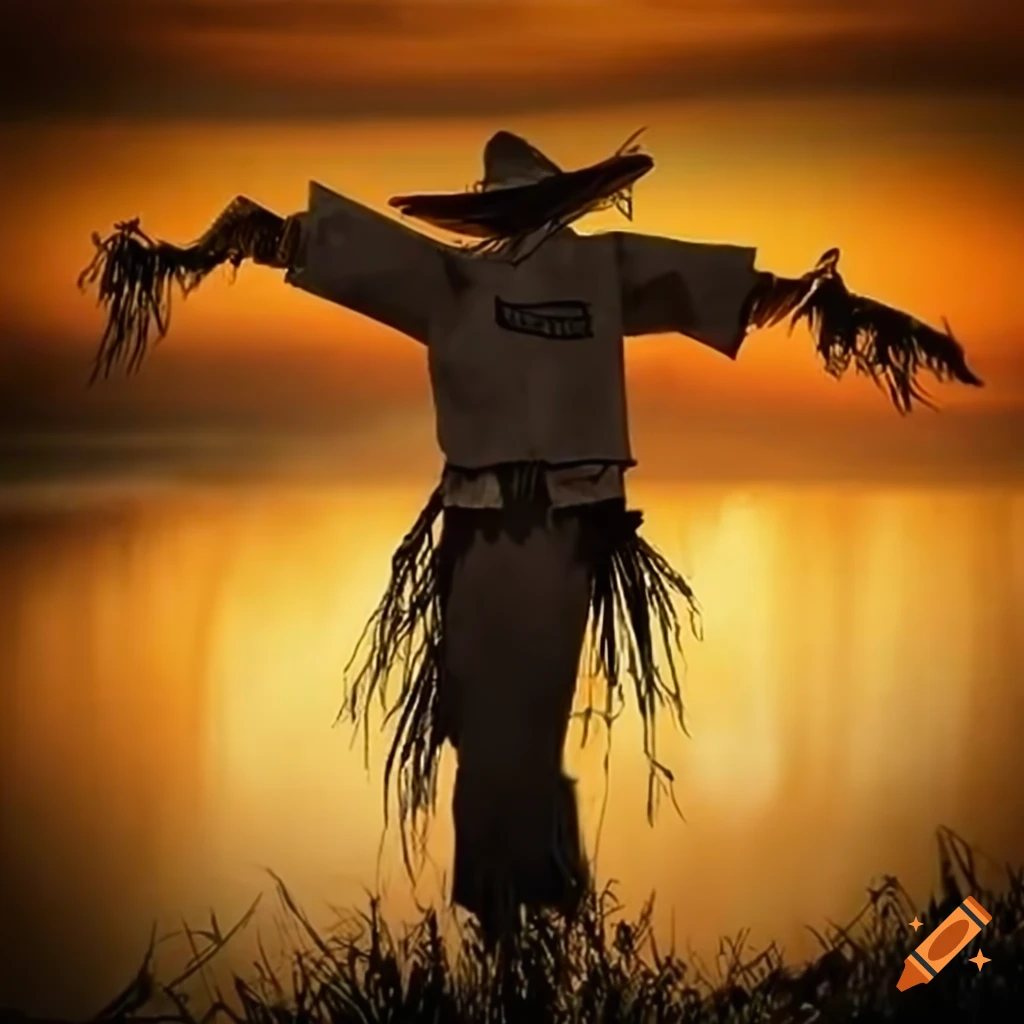 Scarecrow in a field