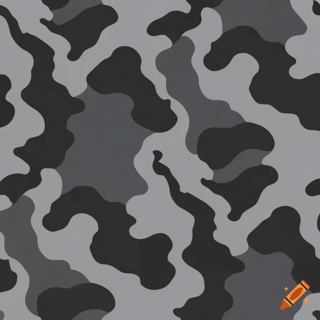 Seamless camouflage pattern in various shades of grey