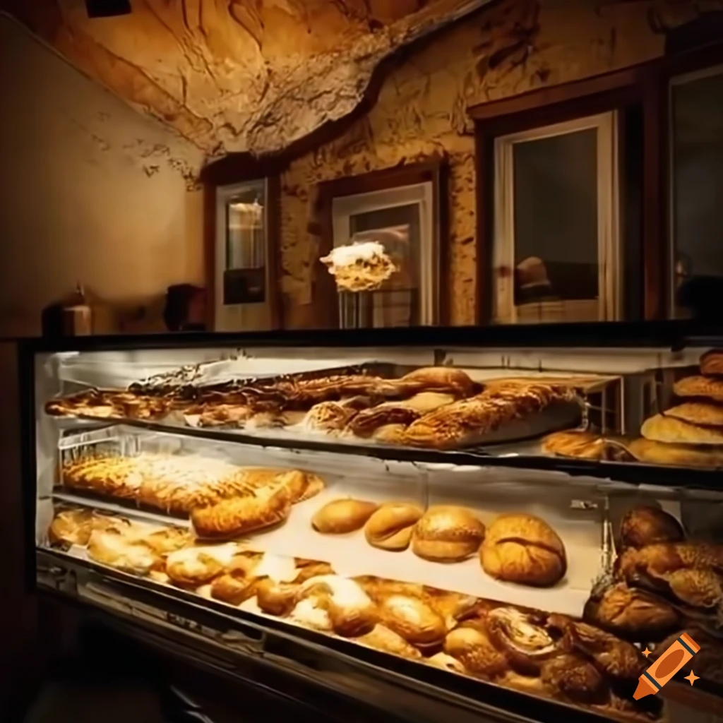 Freshly baked goods in a bakery with sunlight coming through the window