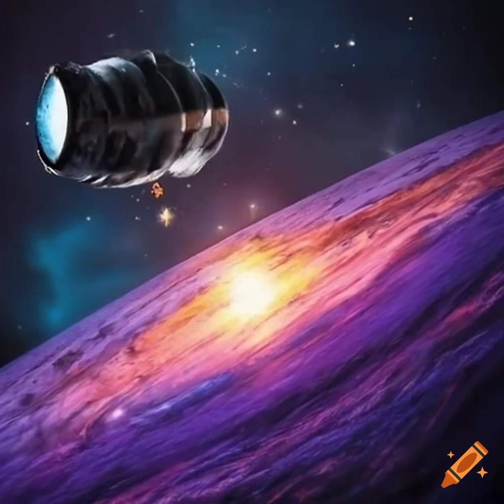 Carpet floating in outer space on Craiyon