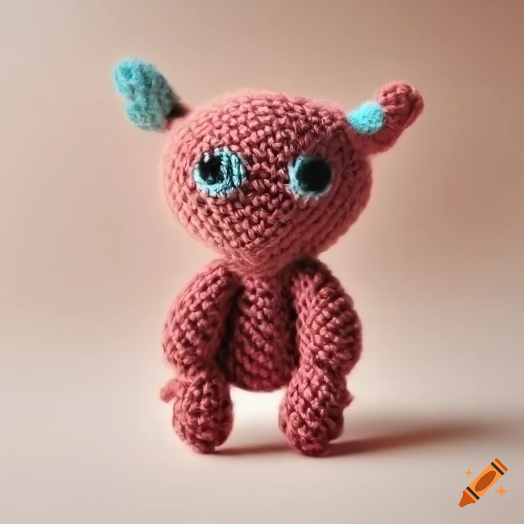 Cute little knitted plush of a unique creature
