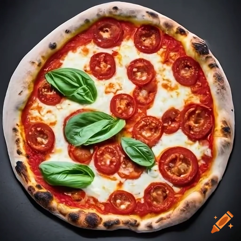 Delicious Italian Margherita pizza with mozzarella, tomato, and basil