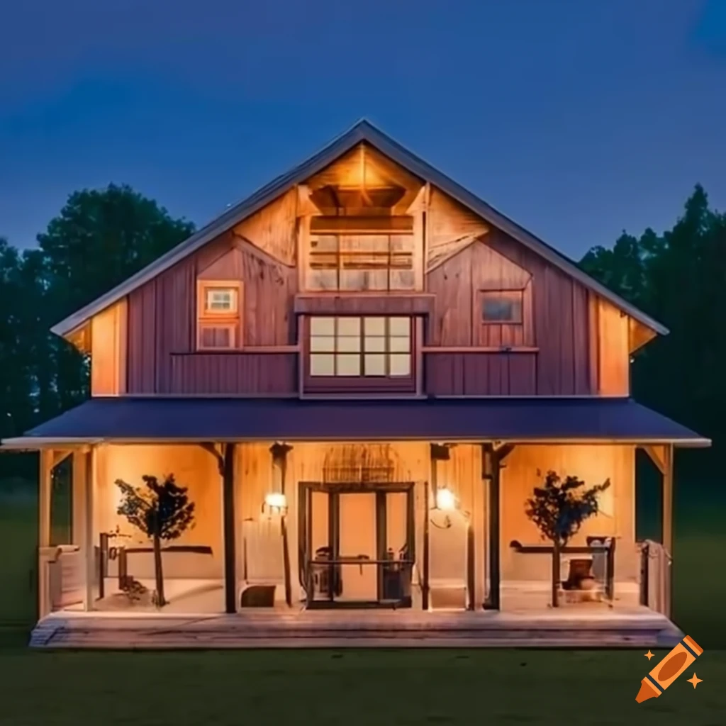 Two-story barndominium home