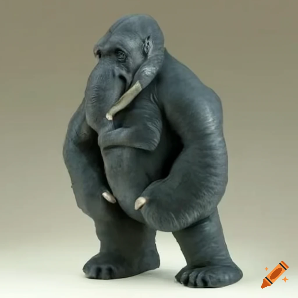 Gorilla Elephant hybrid with trunk-like arms