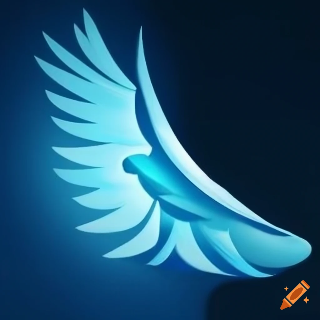 Wings logo with AN(NO)ELS text in light blue and white