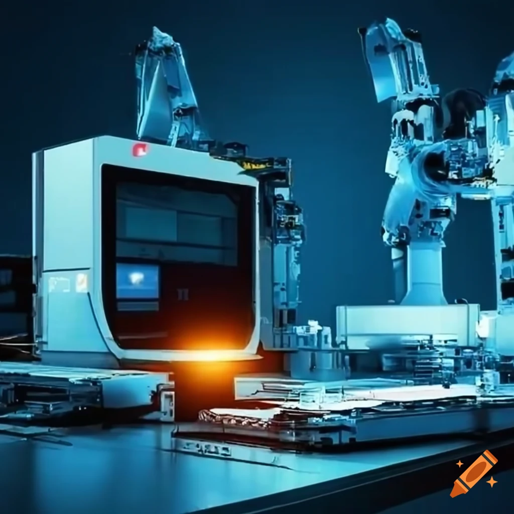 Advanced machinery in automated factory for Industry 4.0 revolution