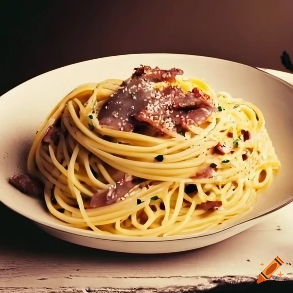 Spaghetti carbonara dish