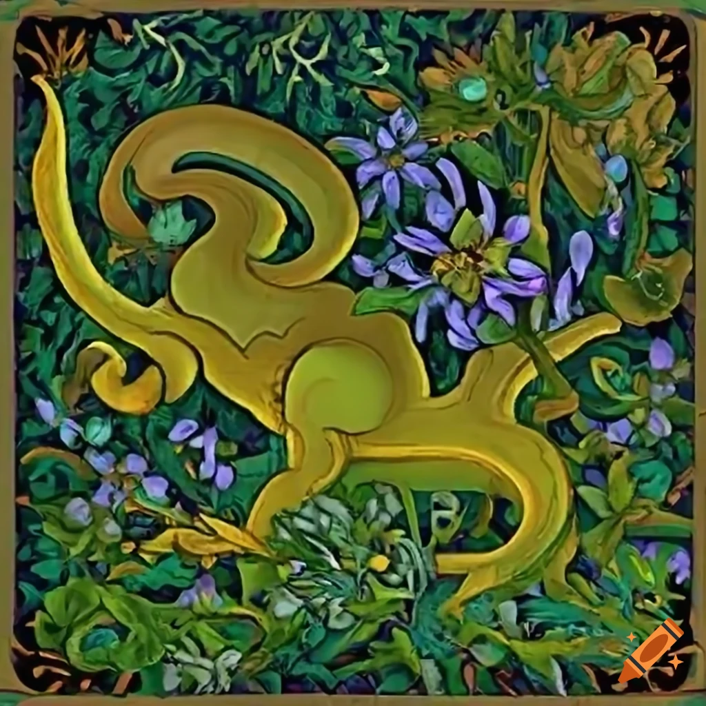 Modern rendition of a medieval bestiary by Stanislaw Wyspianski in 8k UHD HDR