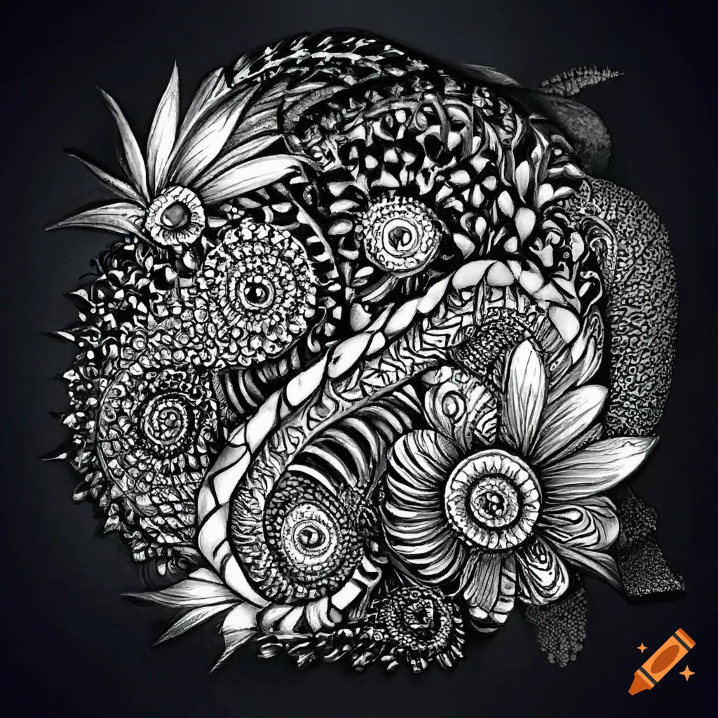Original and delicate 3D zentangle art
