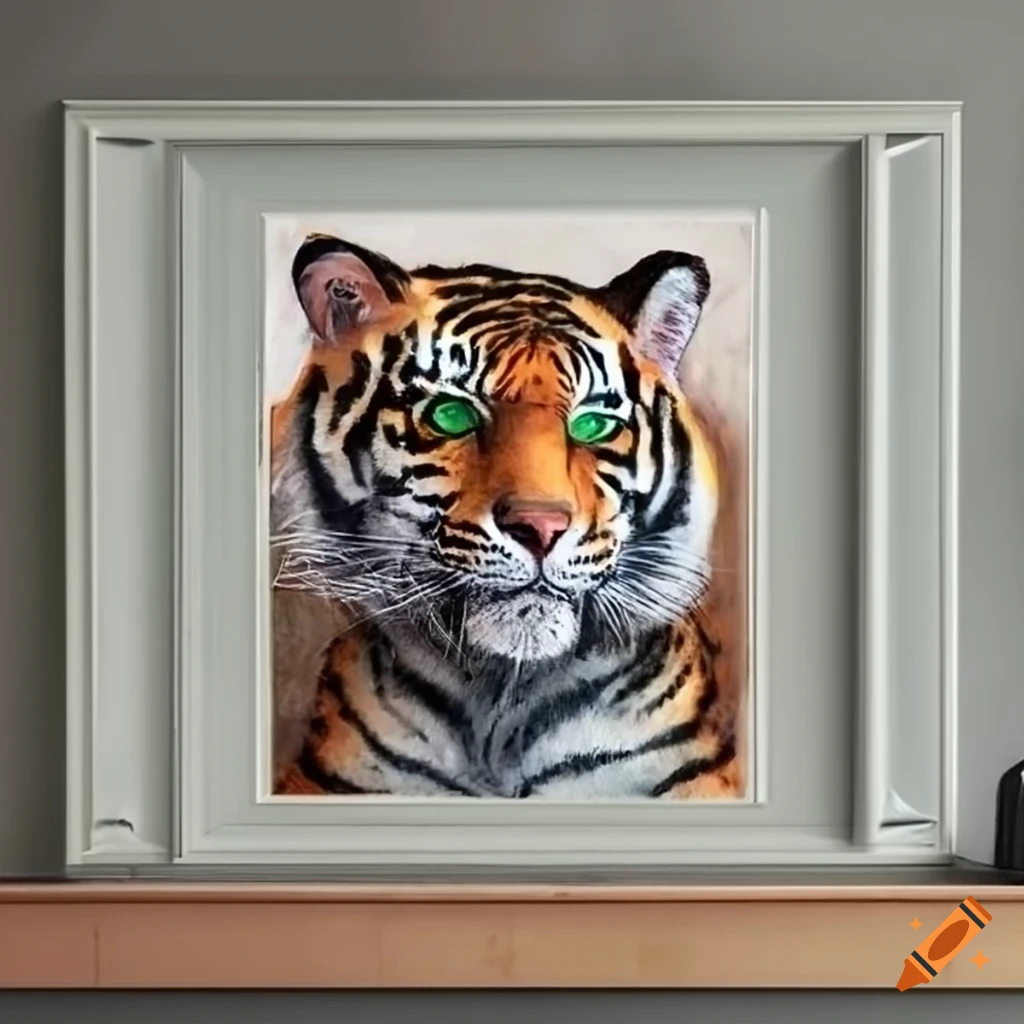 Artwork inspired by Jean Monet depicting a tiger