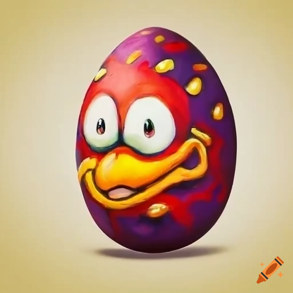 Egg painted like Dr. Egghead from Sonic the Hedgehog