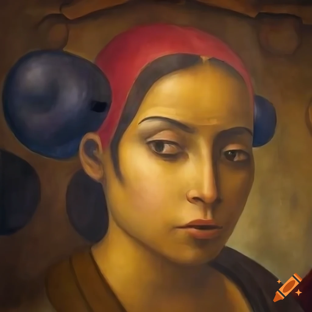 Diego rivera futuristic painting of "the time machine" on Craiyon