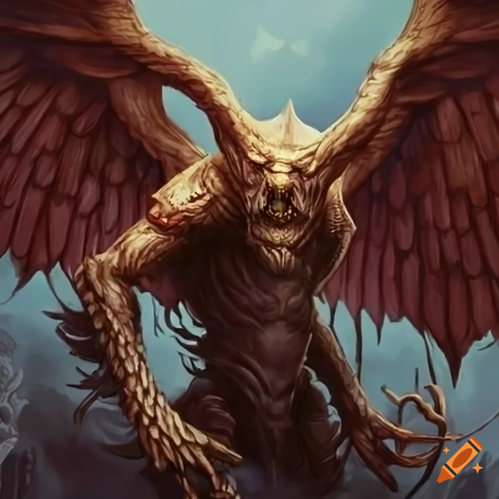 Mystical winged humanoid creature from Magic The Gathering game