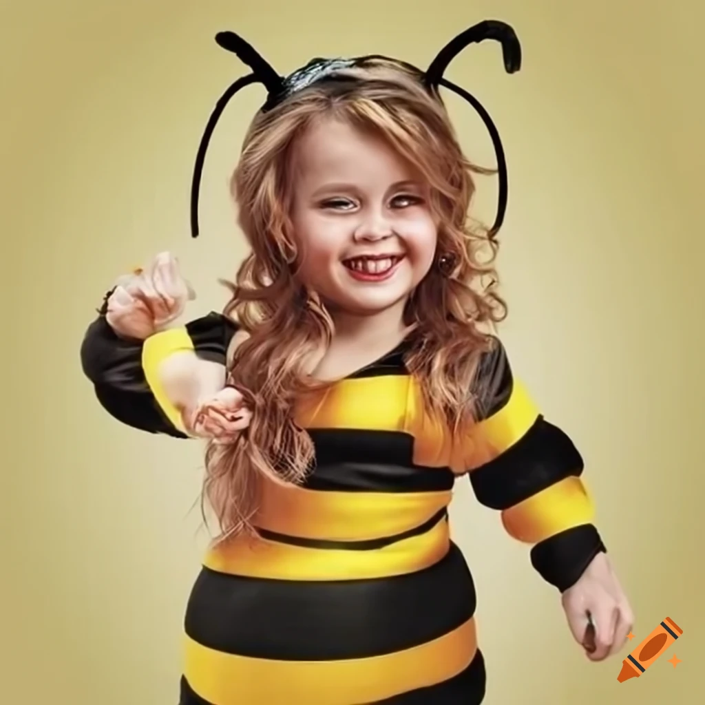 Mimi Mathy in a bee costume