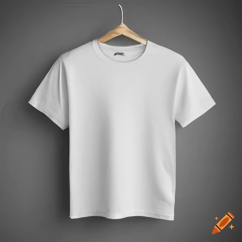 Blank white heavyweight cotton t-shirt mockup photo