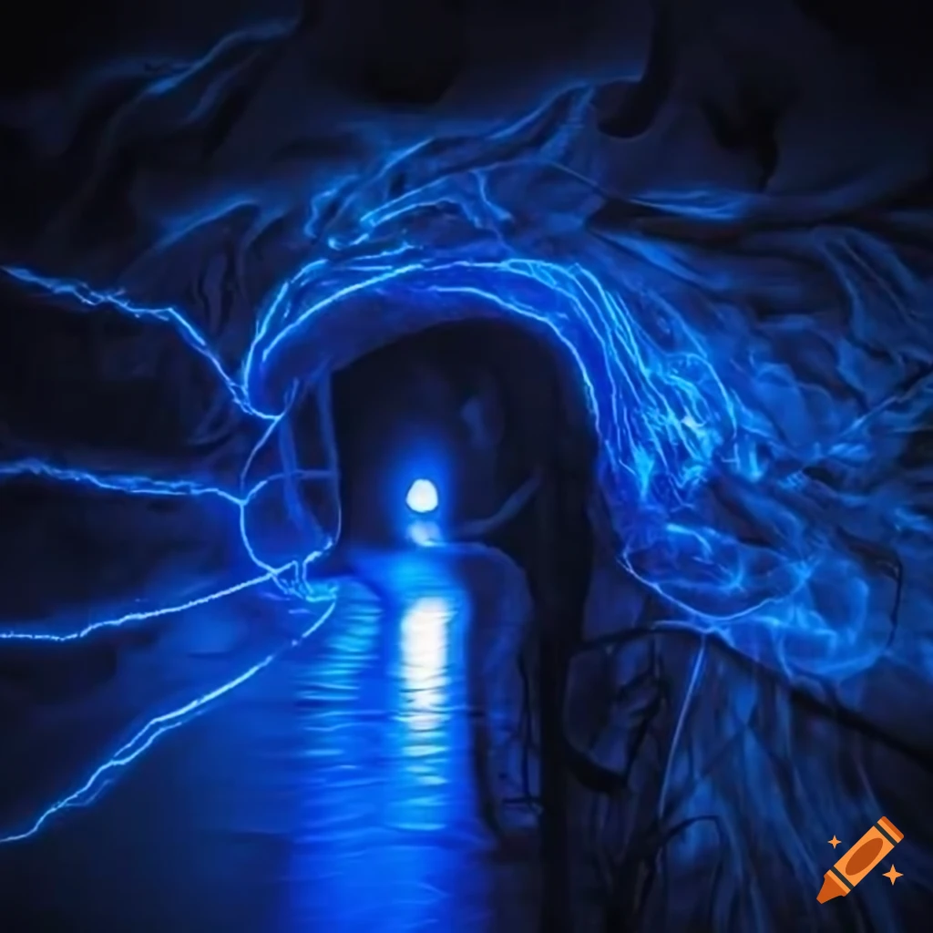 Glowing lights in the dark