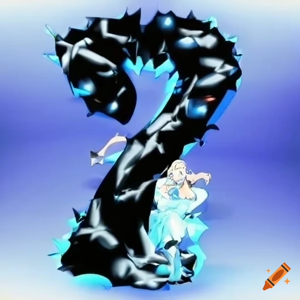 Shiny 3D blue diamond with Japanese text in anime style