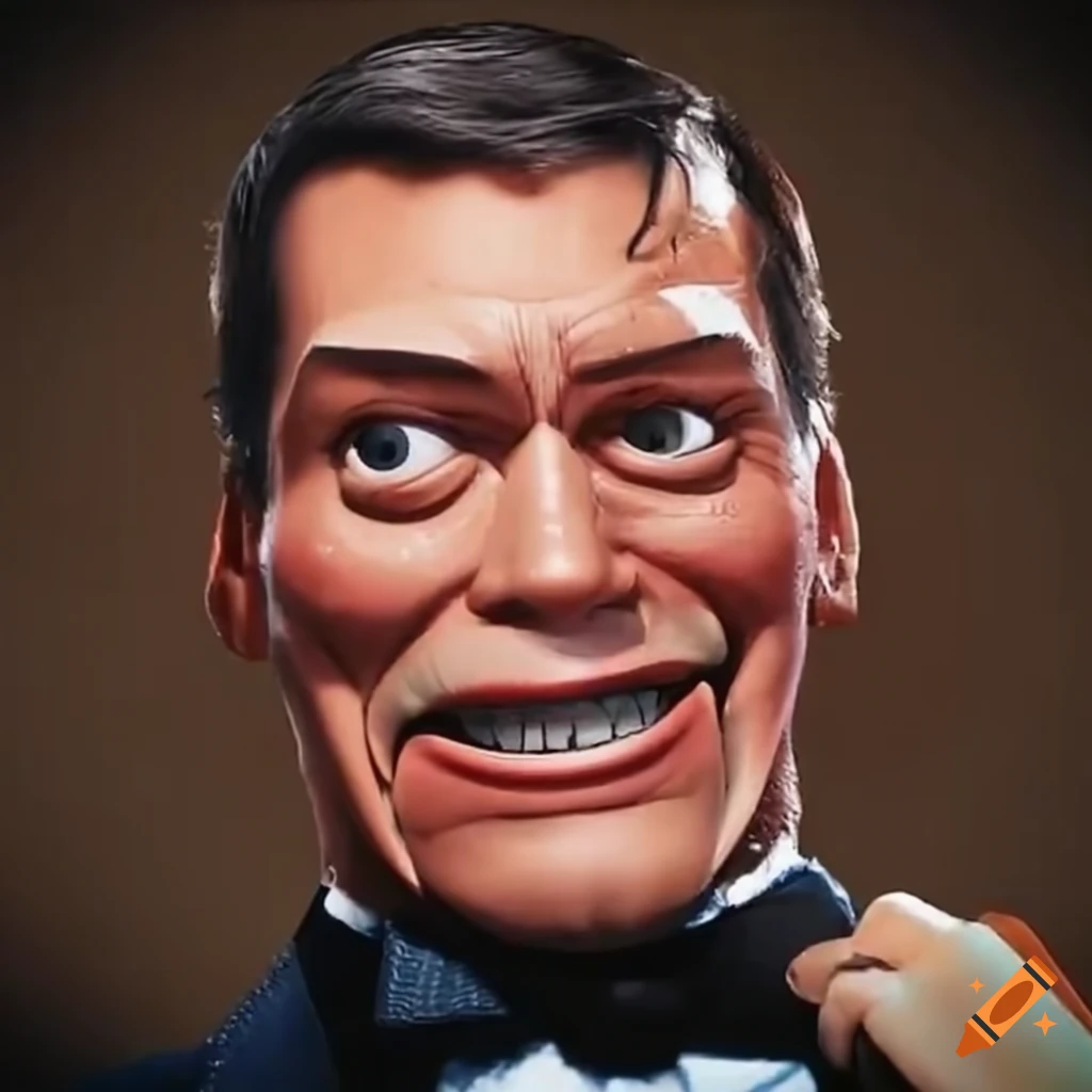 Character inspired by Ronny Jackson as a ventriloquist dummy