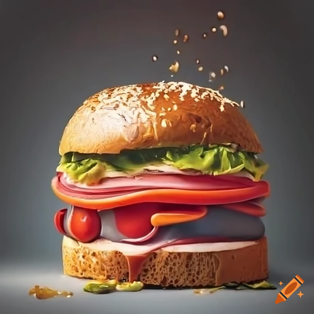 Dripping turkey sandwich