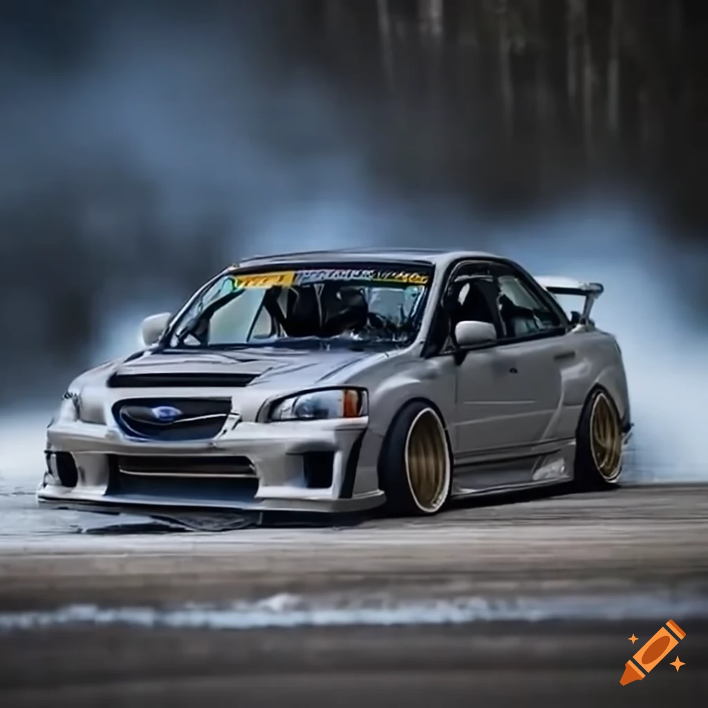 Drifting Subaru with low body