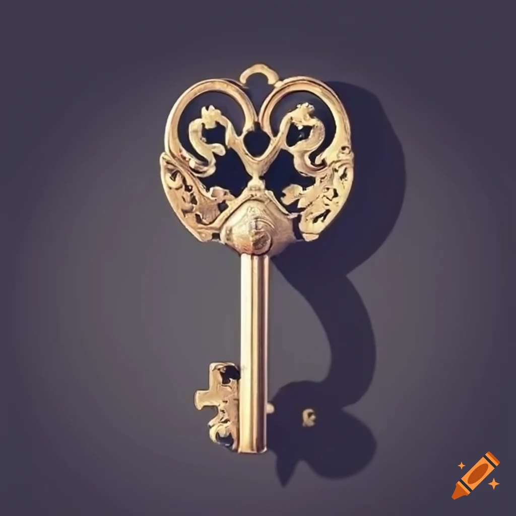 Vintage logo with a front door key