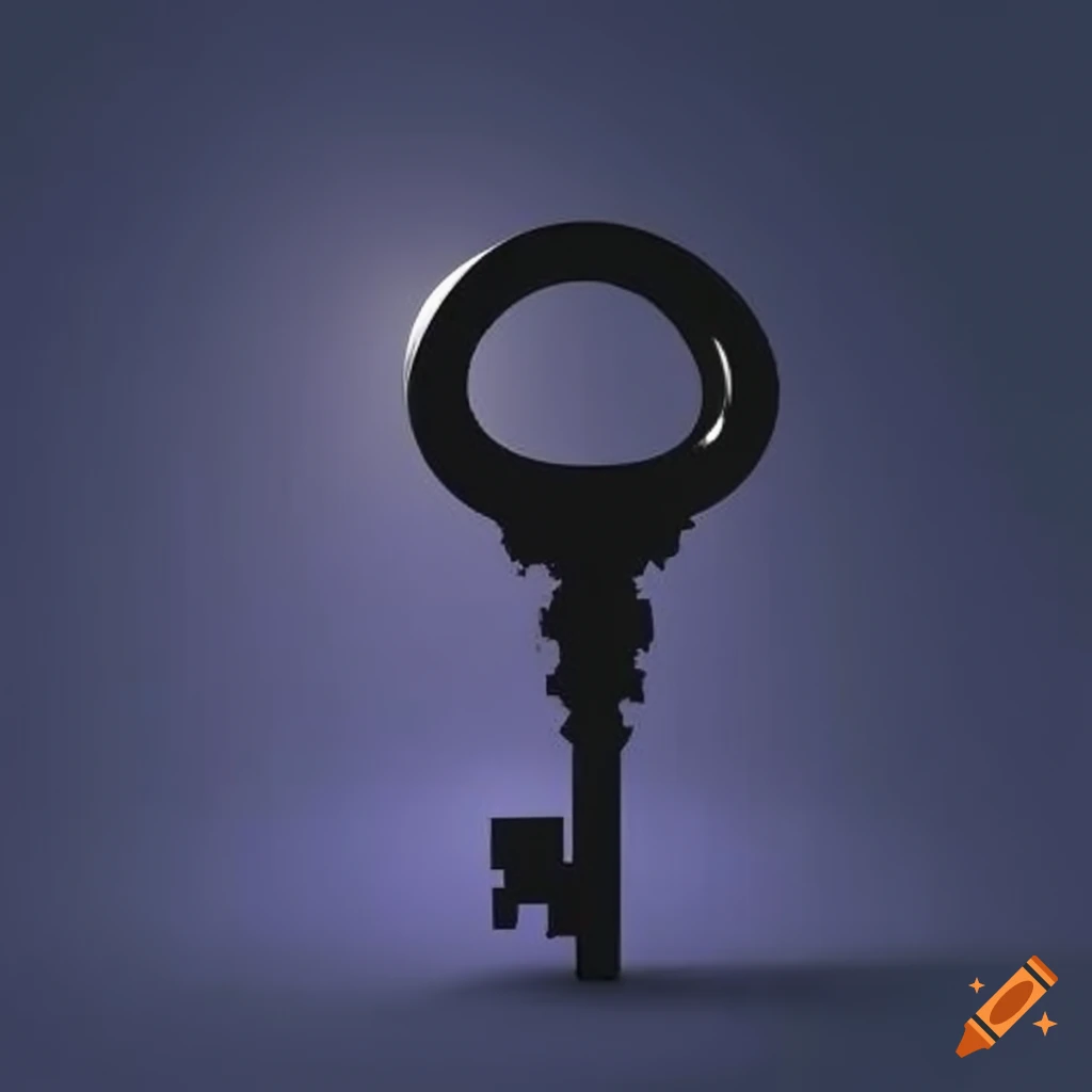 Silhouette of a front door key