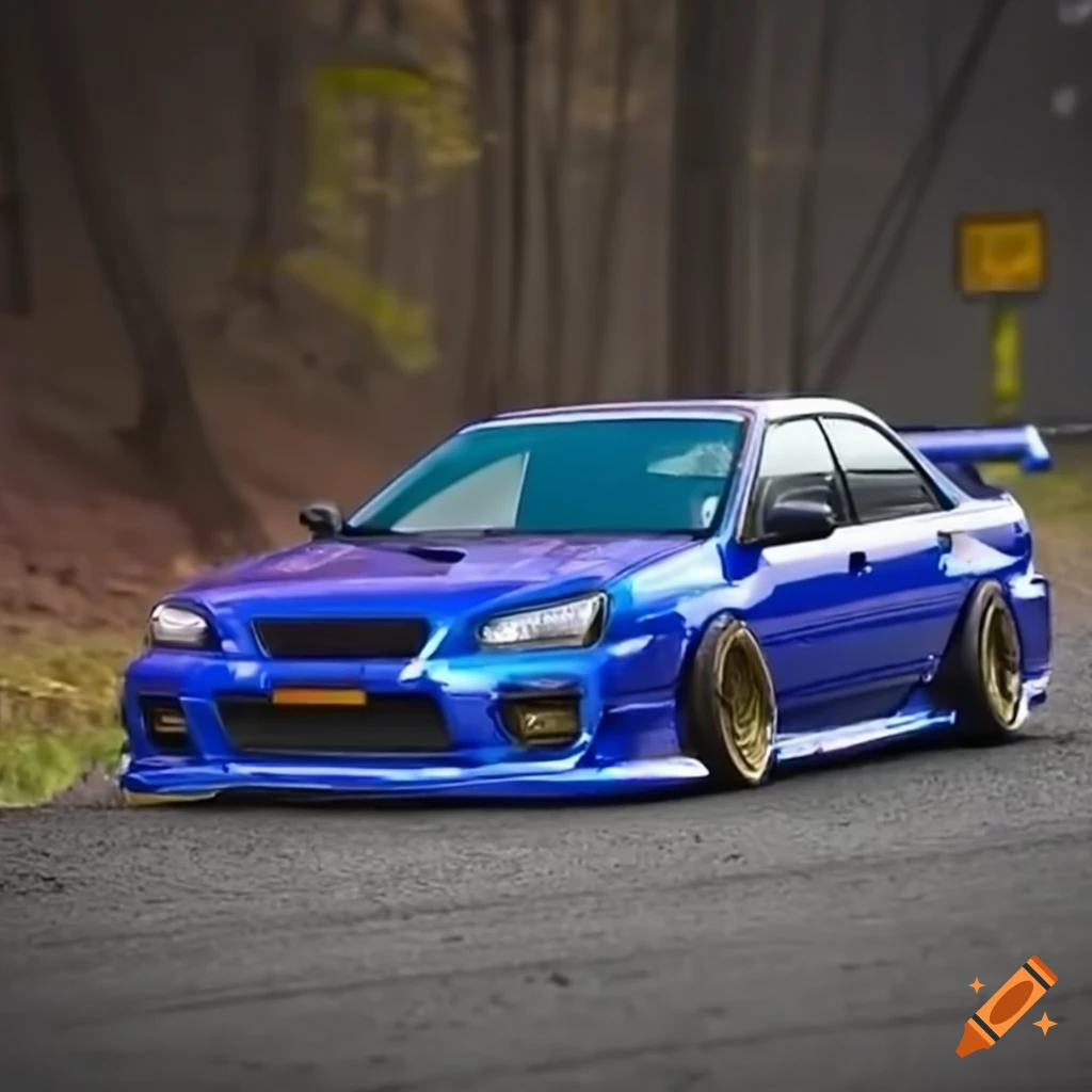 Drifting Subaru with low body