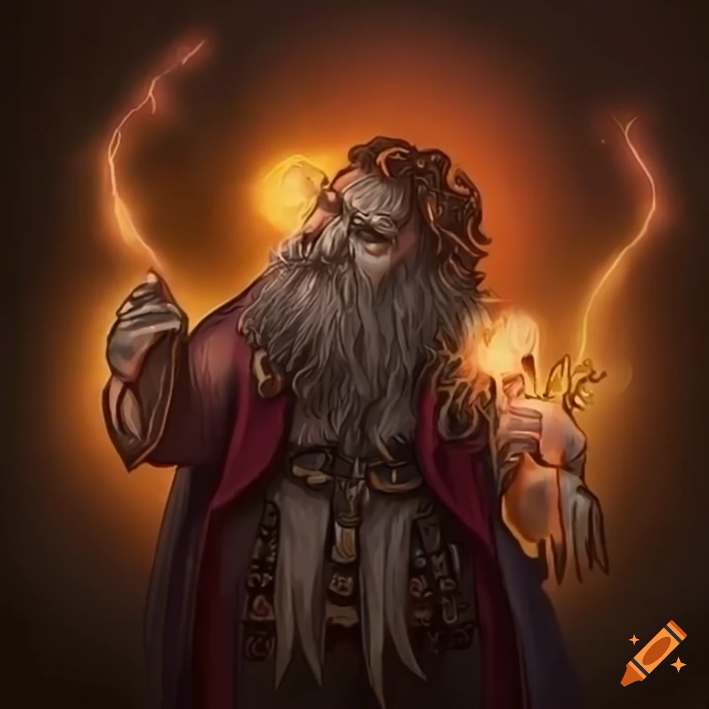 Holy dwarf cleric healing someone