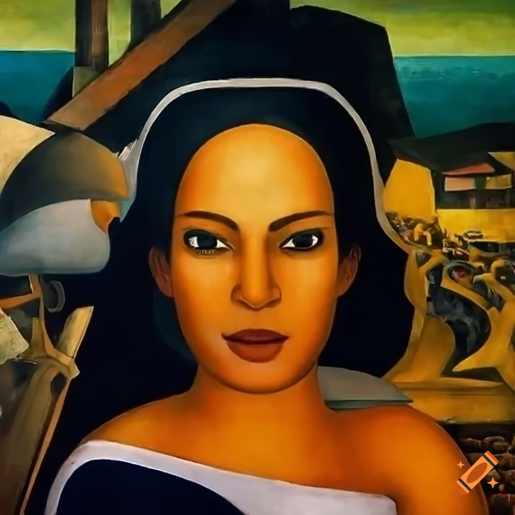 Diego Rivera futuristic painting of The Time Machine in high resolution ...