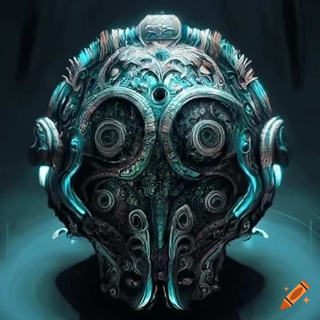Lovecraft-inspired space helmet design