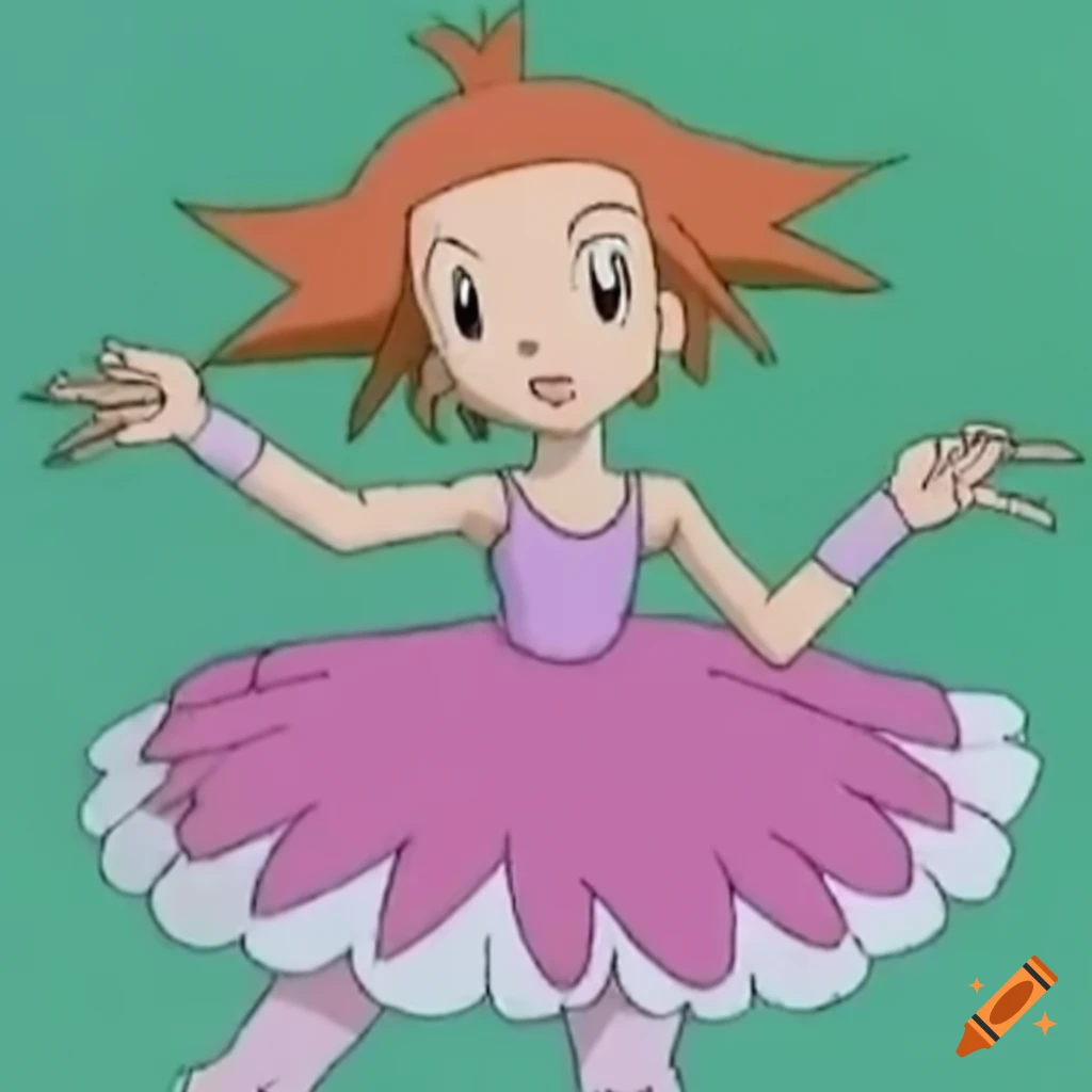 Kari from Digimon Adventure 02 in a ballerina outfit