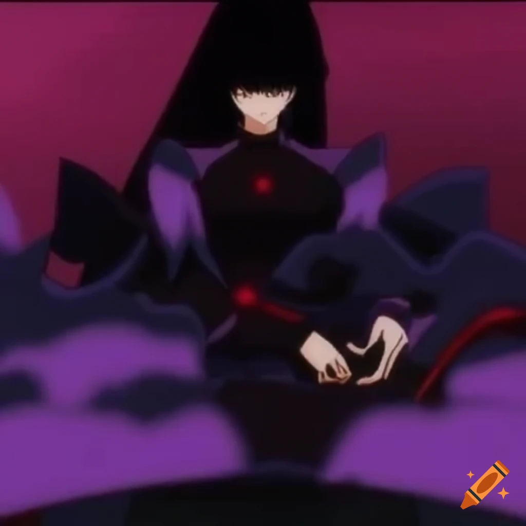 Shiny 3D black diamond in anime style from the 2000s