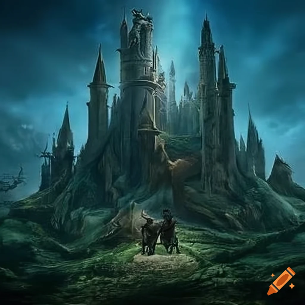High castle in an enchanted land on Craiyon