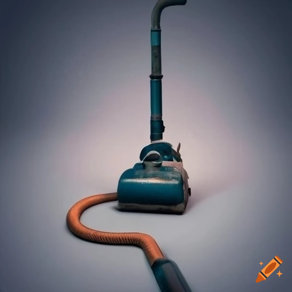 Old vacuum cleaner with long hose on Craiyon
